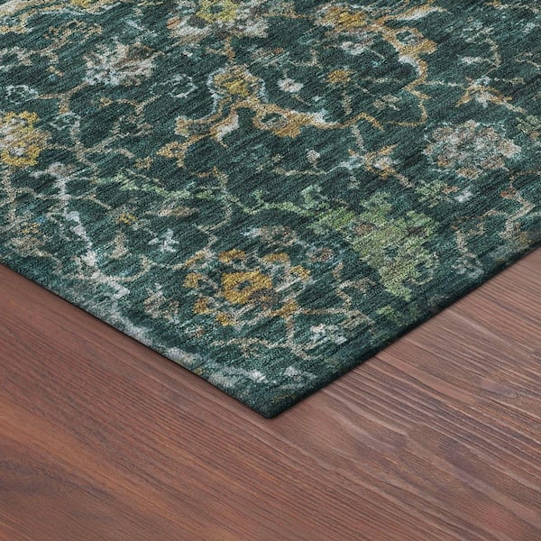 Chantille Machine Washable Indoor/Outdoor Abstract ACN2359 Teal 3 ft. x 4 ft. Area Rug