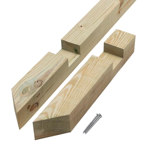 Outdoor Essentials Angled 72 in. x 4 in. x 4 in. Pressure Treated Mailbox Post