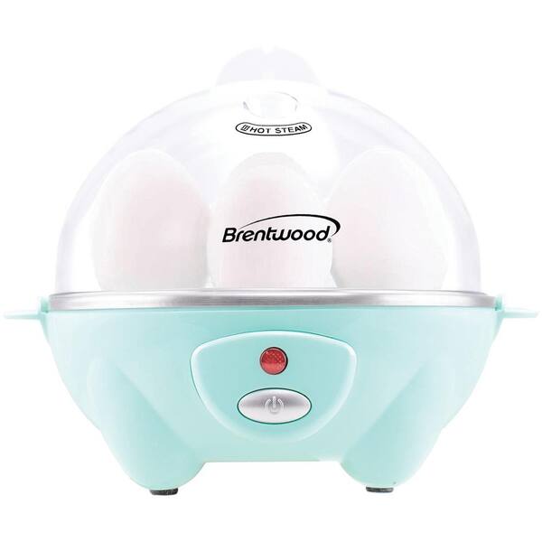 Brentwood 7-Egg Blue Electric Egg Cooker with Auto Shutoff