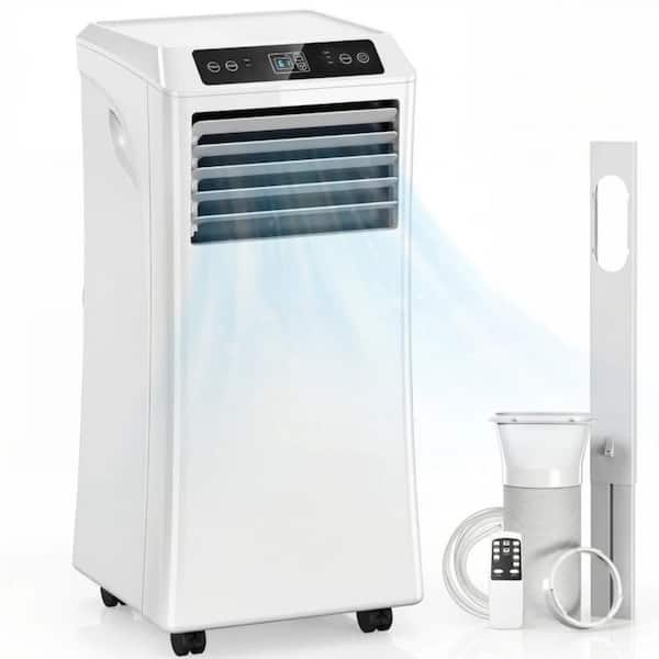 10,000 BUT 212CFM 2-Speed 4-in1 Portable Air Conditioner with Remote,Sleep Mode and Wheels for 441 sq. ft. in White