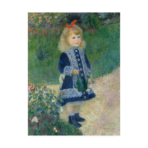Trademark Fine Art 32 in. x 24 in. A Girl With a Watering Can by Pierre Renoir