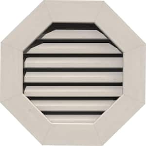 19 in. x 19 in. Octagon Primed Smooth Western Red Cedar Wood Paintable Gable Louver Vent