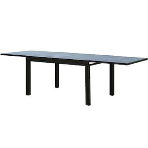 53 in./106 in. x 35 in. x 29.5 in. Aluminum Outdoor Dining Table Patio Expandable Table