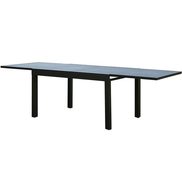 Expandable aluminum discount outdoor dining table