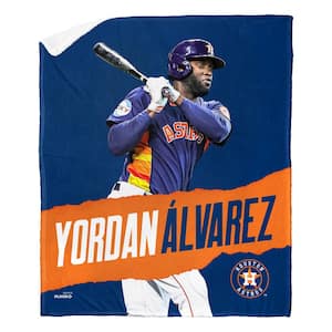 MLB Astros 23 Yordan Alvarez Silk Touch Sherpa Multicolor Throw