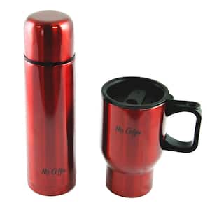 Javelin 16 oz. Red Double Wall Thermos and Travel Mug Gift Set