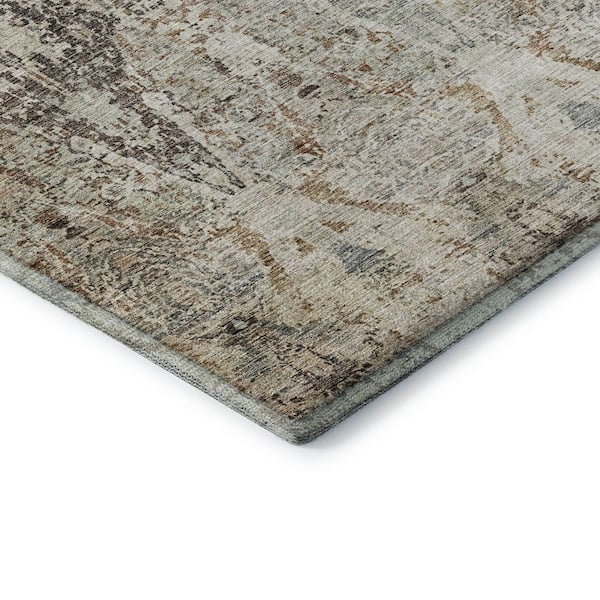 Mayfield Premium Machine Washable Abstract AMF1222 Linen 10 ft. x 14 ft. Area Rug