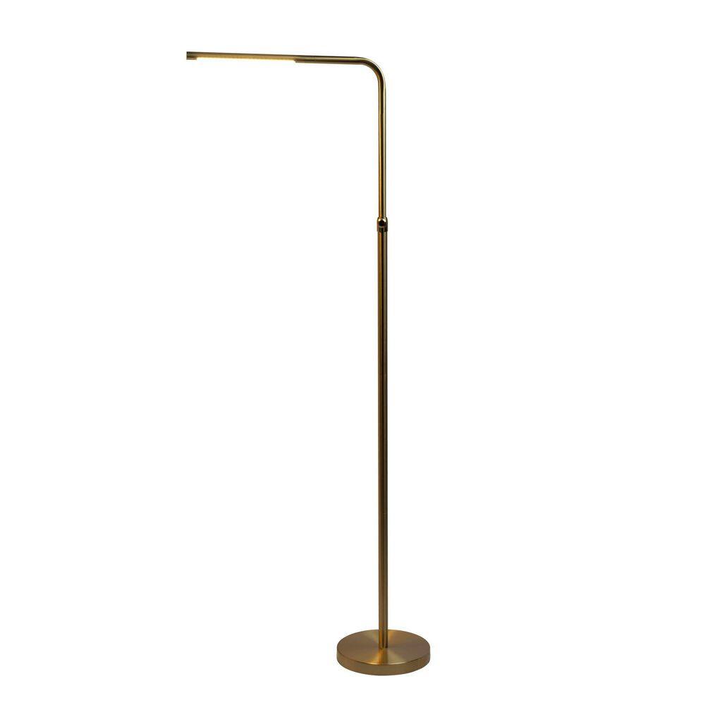 Avex 63 in. Gold Modern 1-Light Switch Adjustable Standard Floor Lamp with White Shade price history on PriceWatchPro