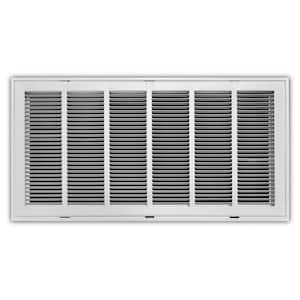 30 in. x 14 in. Steel Return Air Filter Grille in White