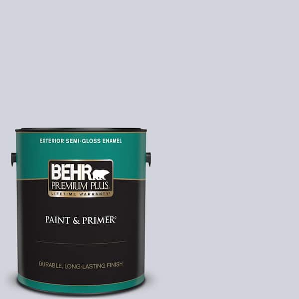 BEHR PREMIUM PLUS 1 gal. #S550-1 Blueberry Whip Semi-Gloss Enamel Exterior Paint & Primer
