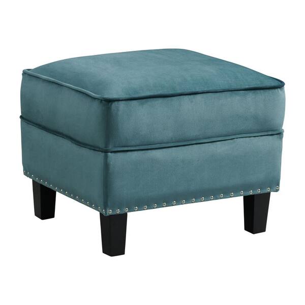 Picket House Furnishings Teagan Blue Ottoman