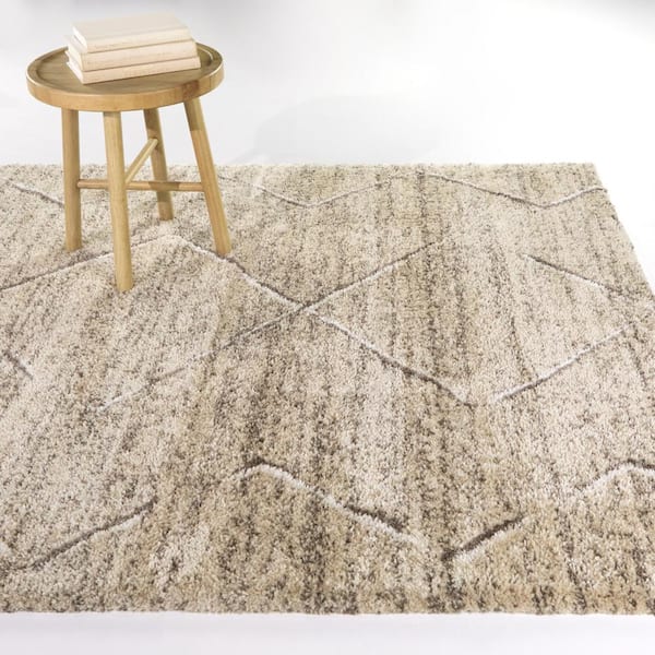 Davison Taupe 8 ft. x 10 ft. Geometric Area Rug