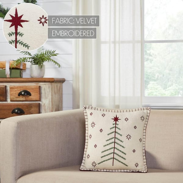 Safavieh Holiday Tree Pillow - Maroon / Gold