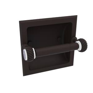 Pacific Grove Collection Recessed Toilet Paper Holder with Twisted Accents in Oil Rubbed Bronze