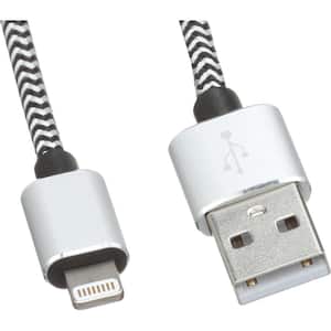 3 ft. Braided Lightning 8-Pin to USB A Cable, Black