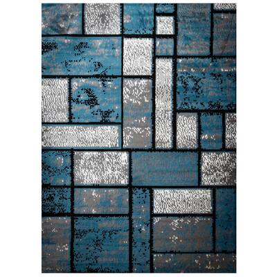 Allman Blue 8 ft. x 10 ft. Polypropylene Area Rug