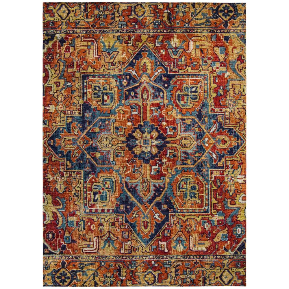 Addison Rugs Chantille ACN570 Paprika 5 ft. x 7 ft. 6 in. Machine ...