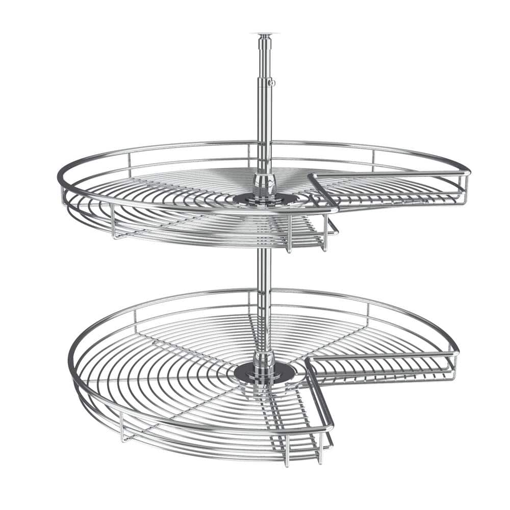 RevAShelf 2Shelf 28 in. Chrome Wire Lazy Susan 547228 CR The Home Depot