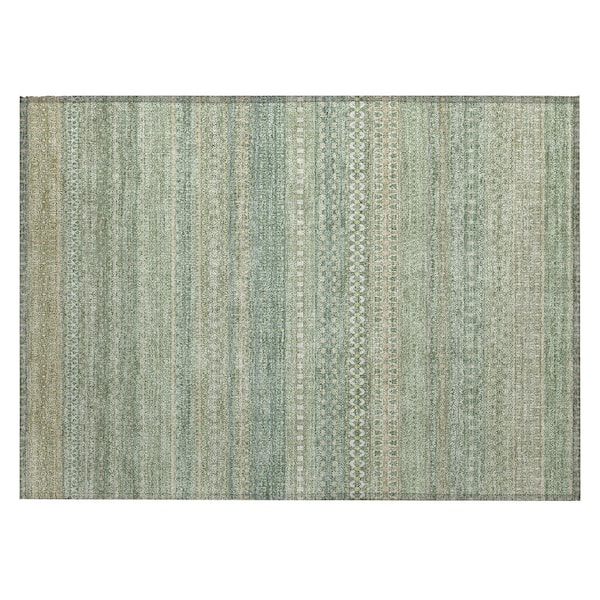 Chantille ACN527 Aloe 1 ft. 8 in. x 2 ft. 6 in. Machine Washable Indoor/Outdoor Geometric Area Rug