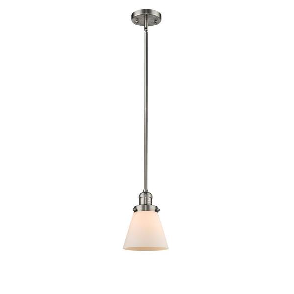 Innovations Cone 1Light Brushed Satin Nickel Cone Pendant Light with