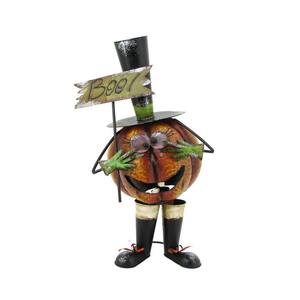 16 in. Top Hat Jack O Lantern Figurine BOO