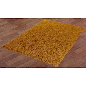 Gold Shag Chenille Twist 2 ft. 6 in. x 4 ft. 2 in. Accent Rug
