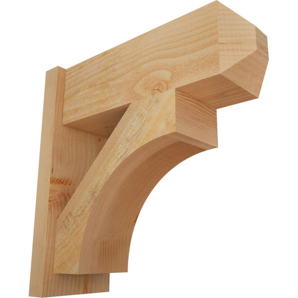 Ekena Millwork 8 in. x 22 in. x 22 in. Douglas Fir Westlake Craftsman Rough Sawn Outlooker