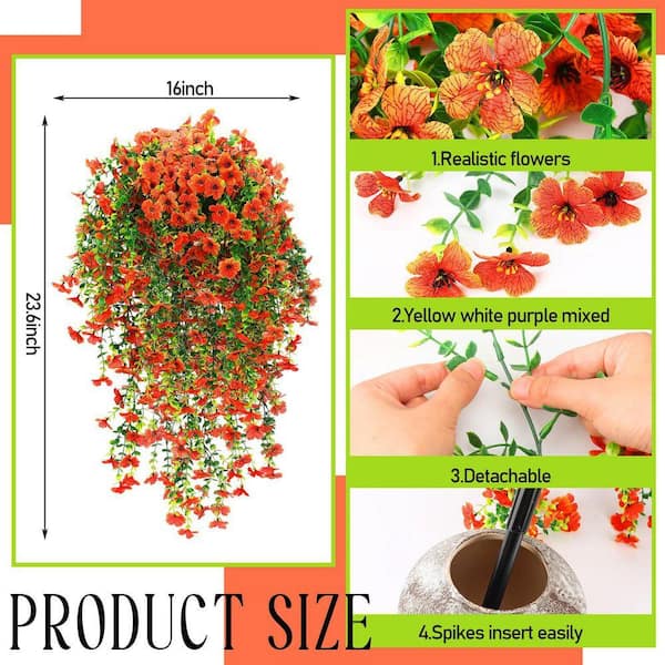 2 Pack Artificial Mums Topiary Ball Tree UV Resistant Faux