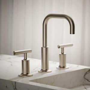 Purist 8 in. Widespread 2-Handle Water-Saving Bathroom Faucet in Vibrant Brushed Nickel