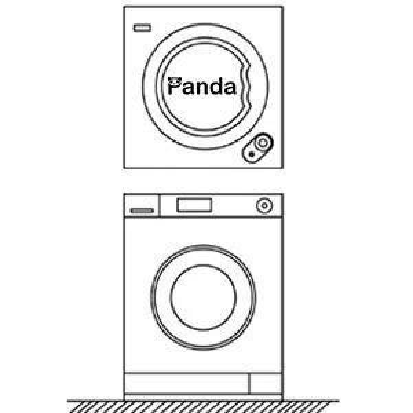 Panda - 3.5 cu. ft. Compact Portable Laundry Dryer, White