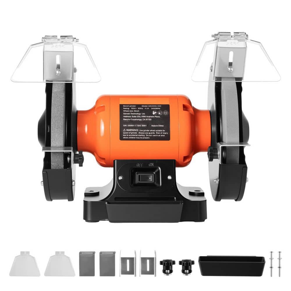 Bench Grinder, 8-in. Single Speed Bench Grinder, 3450RPM High-Speed Table Grinders with 550W 4. 5A Induction Motor price history on PriceWatchPro
