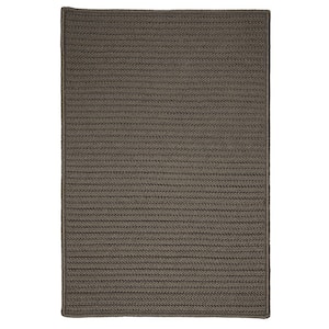 Simply Home Gray 10 ft. x 13 ft. Solid Indoor/Outdoor Area Rug