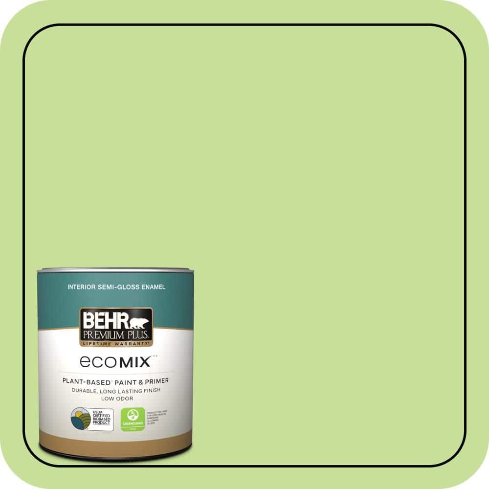 1 qt. #420A-3 Key Lime Semi-Gloss Enamel EcoMix Plant-Based Interior Paint & Primer price history on PriceWatchPro
