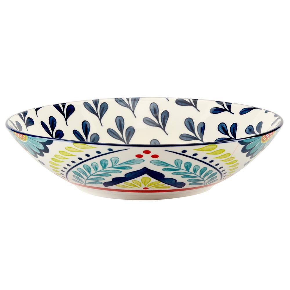 Talavera Multicolor Ceramic 9.25" Soup and Pasta Bowls Set