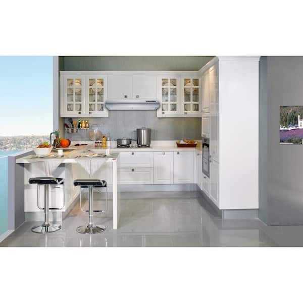 Under Cabinet Range Hood White Steel with Aluminum Filter Kitchen Winflo 30 in 