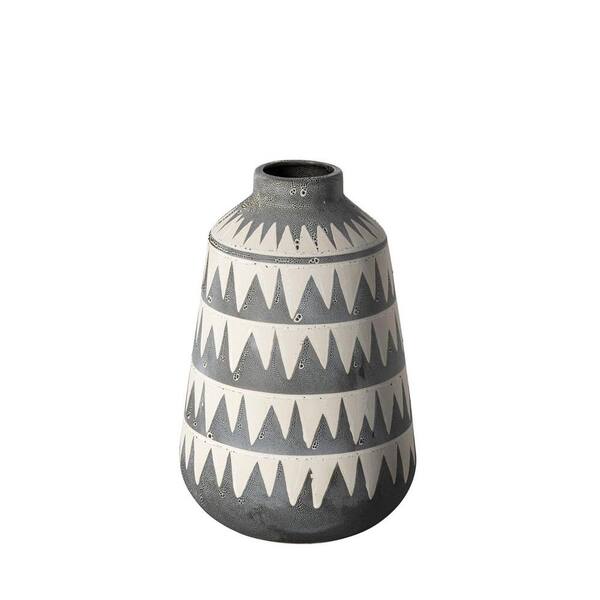 10 in. Multi-Colored Ceramic Cylinder Decorative Vase