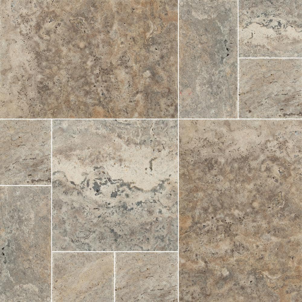 Silver Travertine 16 in. x 24 in. Honed Travertine Floor and Wall Tile (384 sq. ft./Pallet) price history on PriceWatchPro