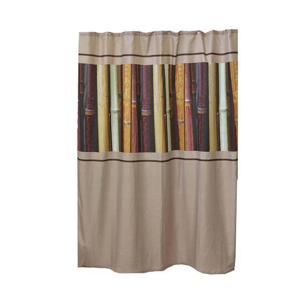 Cherry Heart Bathroom Mat Waterproof Polyester Fabric Shower Curtain 72" 022 