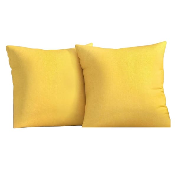 18 in. x 18 in. Waterproof Outdoor Yellow Throw Pillow Covers Decorative Cushion Cases for Patio Garden and Sofa(2-Pack)