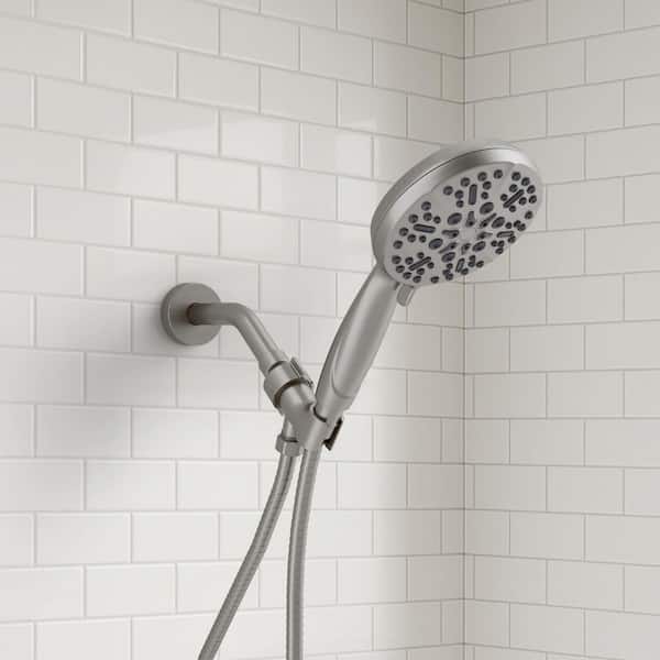 5 in. Single Handle 5-Spray Tub and Shower Faucet 1.8 GPM in Brushed Nickel