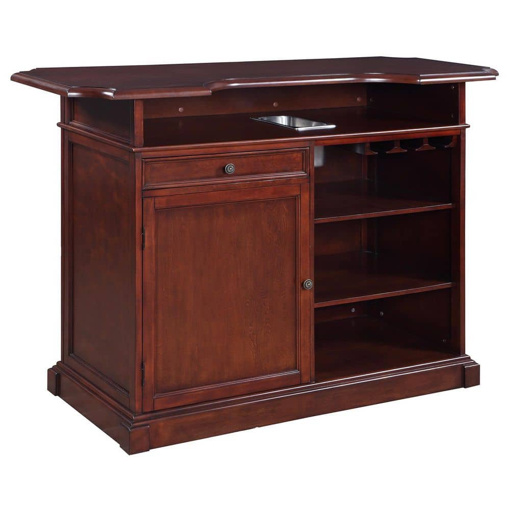 Hathaway Ridgeline 5-ft Home Bar Set w/ Storage