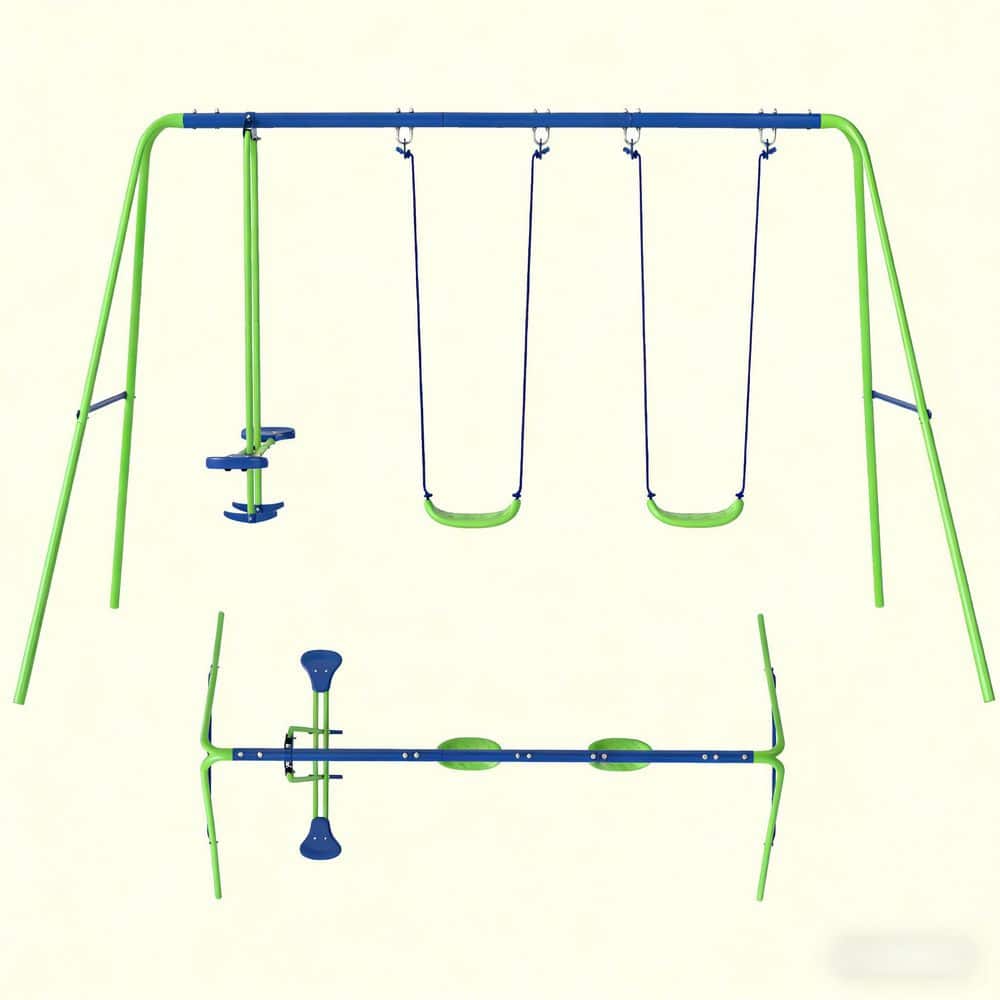 Outdoor Heavy Duty Swing Set, Metal Swing Set price history on PriceWatchPro