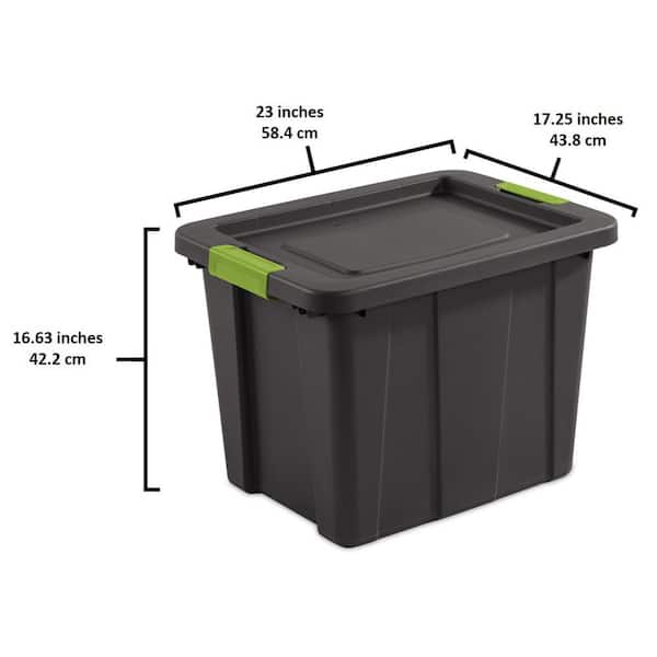 Sterilite Tuff1 Latching 18 Gallon Plastic Storage Container & Lid (12 Pack)