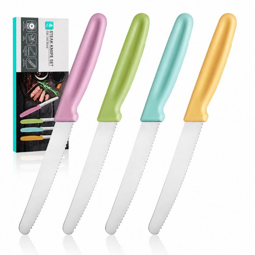 4.25 in. Stainless Steel Full Tang Serrated Edge Steak Knife with Ergonomic Handle Set of 4 price history on PriceWatchPro