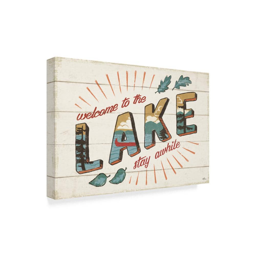 Trademark Fine Art -Janelle Penner 'Vintage Lake I' Canvas Art - 30''x47''