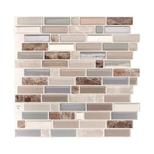 4 Tiles Magictiles Kitchen Backsplash Peel & Stick Tile Smart Brick 10.65 x 10
