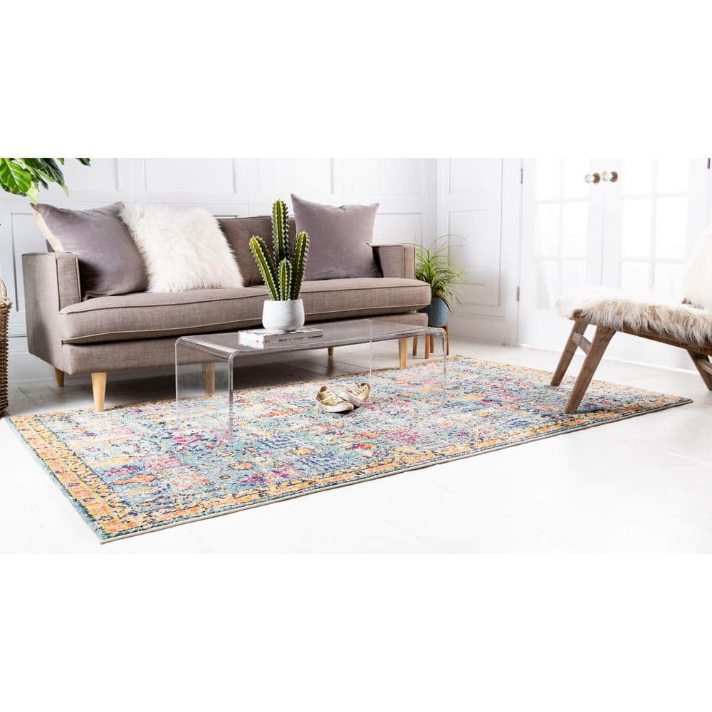 Monterey Blue 8' x 10' Stain-Resistant Polypropylene Rug