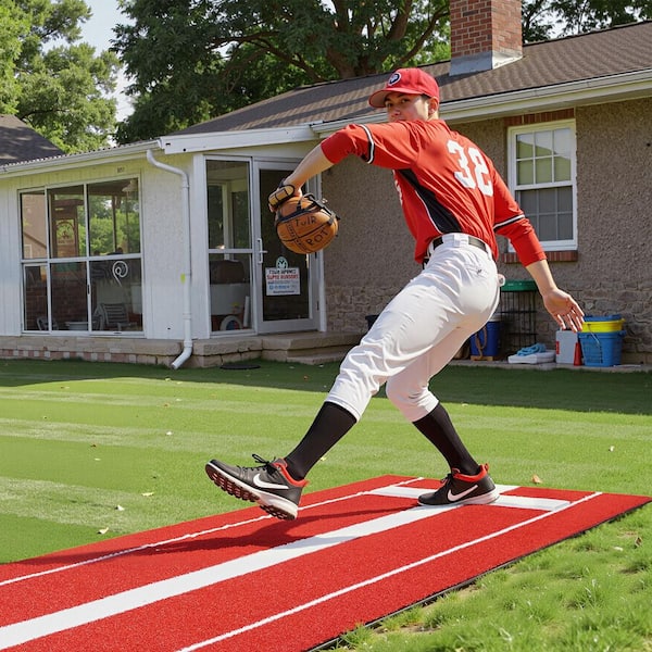 top1000赤 ハーフ プレイマット ハーフマット 2010 SKYSHALO Softball Pitching Mat 10 x 3 ft. Rubber Mound w/Antifade