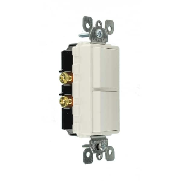 Decora 15 Amp Single Pole Dual Switch, White 5634-WS