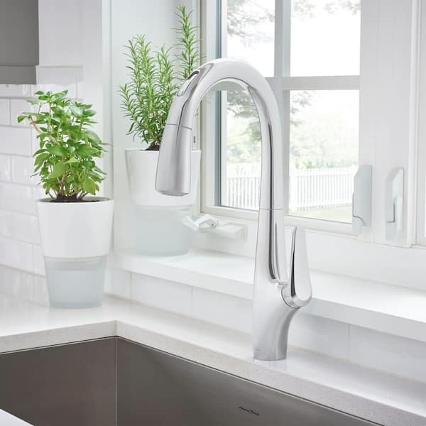 Avery Selectronic Single-Handle Pull-Down Sprayer Kitchen Faucet in Chrome